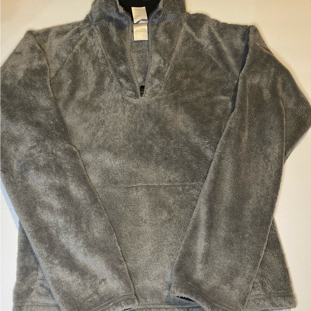 The North Face 1/4 Zip Womens Mossbud Fleece Medium Jacket Pullover Grey Gray